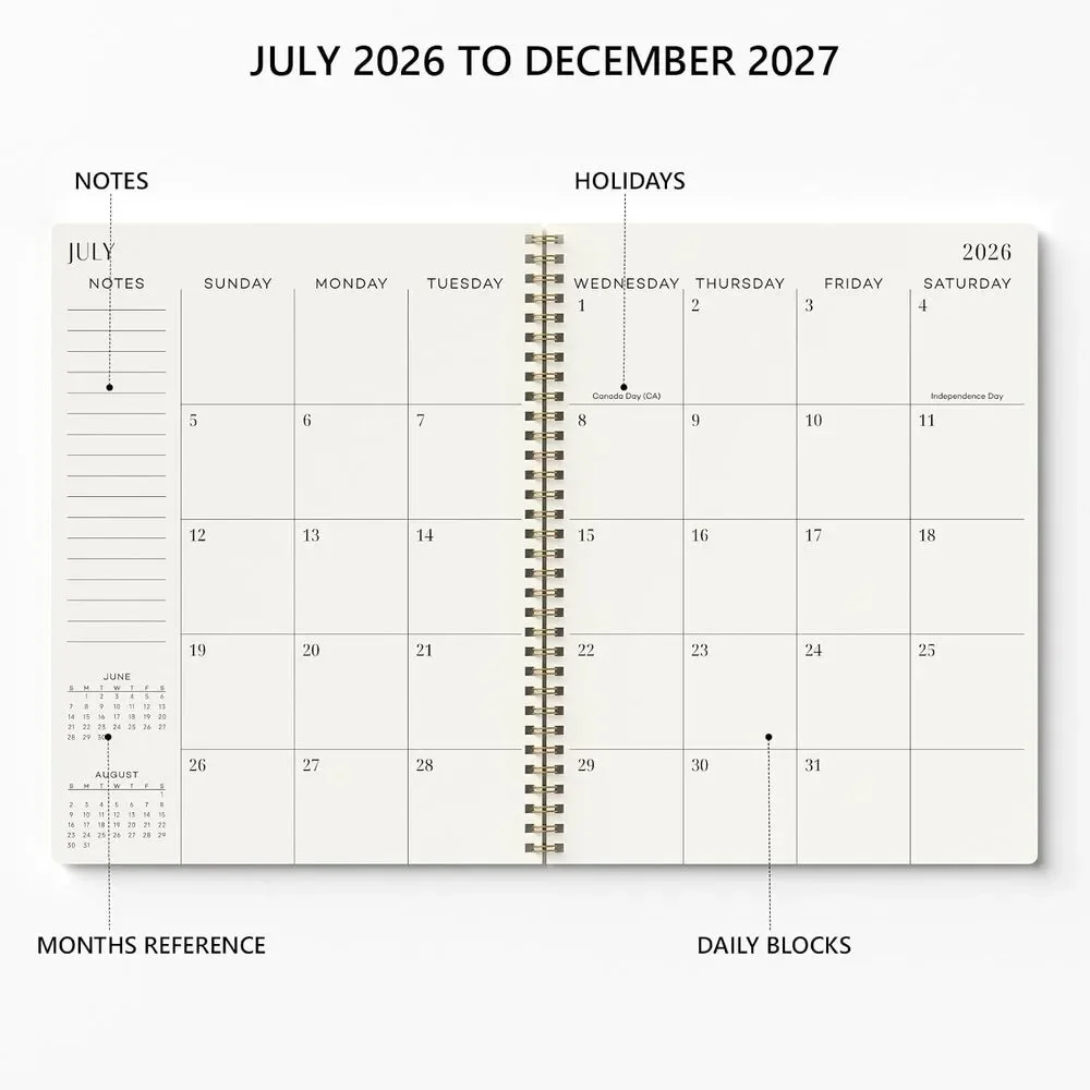 Monthly Planner 2026-2027, Jotsome 18 Months Calendar Academic Planner